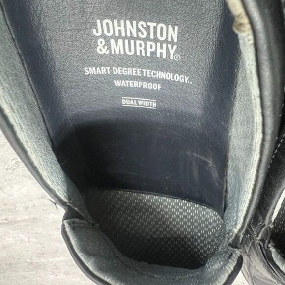 Johnston & Murphy XC4 Maddox Waterproof Black Leather Penny Loafers Mens 13M
